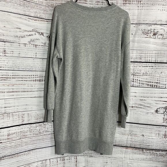 American eagle sweatshirt Womens XS Side zipper oversized heather gray New - Picture 6 of 12